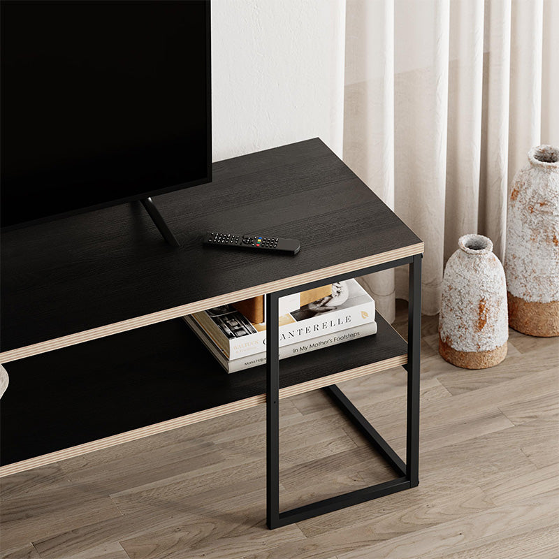 Έπιπλο τηλεόρασης Friday Megapap χρώμα black wood 140x37x45εκ. - Hippiehome.gr