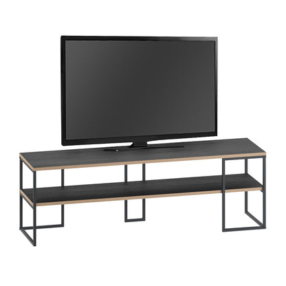 Έπιπλο τηλεόρασης Friday Megapap χρώμα black wood 140x37x45εκ. - Hippiehome.gr