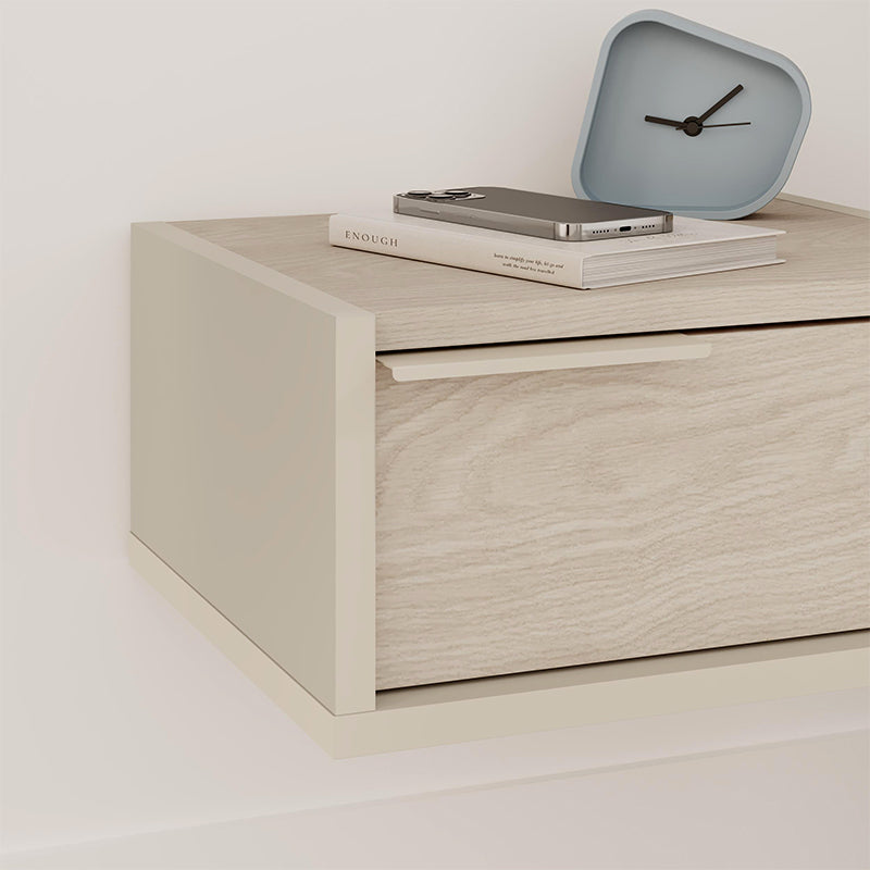Κομοδίνο επιτοίχιο Eco Megapap χρώμα sandstone - light oak 40x33x18,5εκ. - Hippiehome.gr
