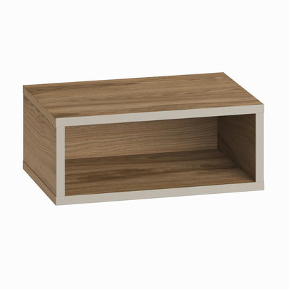 Κομοδίνο επιτοίχιο Brik Megapap με LED χρώμα καρυδί - sandstone 45x30x18εκ. - Hippiehome.gr