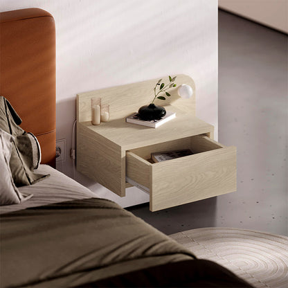 Κομοδίνο επιτοίχιο Dotta Megapap με LED χρώμα light oak 52x33,6x28εκ. - Hippiehome.gr