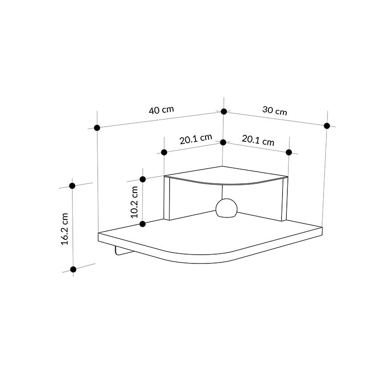 Κομοδίνο επιτοίχιο Luno Megapap με LED χρώμα sepet oak 40x30x16,2εκ. - Hippiehome.gr