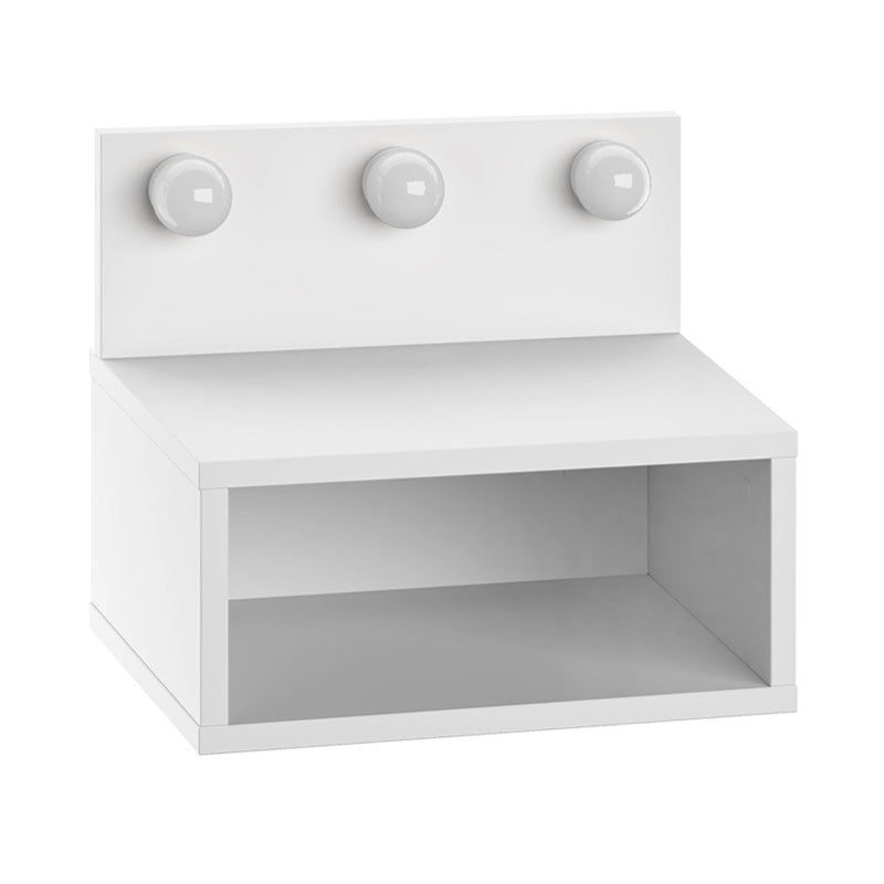 Κομοδίνο επιτοίχιο Treo Megapap με LED χρώμα λευκό 40x30x33,8εκ. - Hippiehome.gr