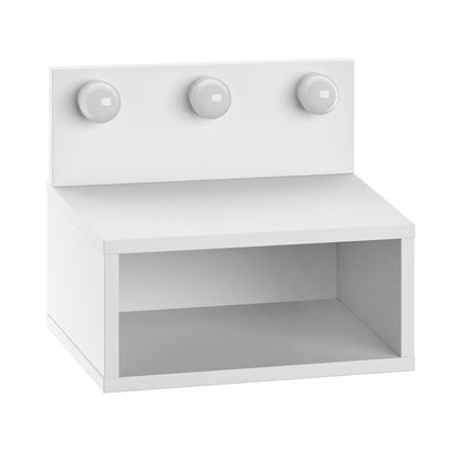 Κομοδίνο επιτοίχιο Treo Megapap με LED χρώμα λευκό 40x30x33,8εκ. - Hippiehome.gr