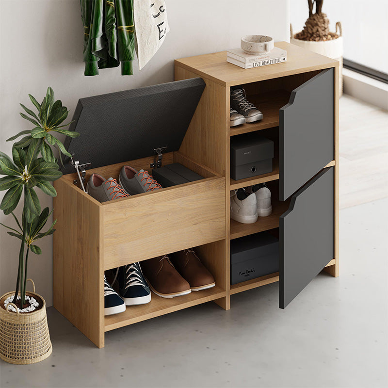 Παπουτσοθήκη Haven Megapap χρώμα sapphire oak - ανθρακί 101x35x80,4εκ. - Hippiehome.gr