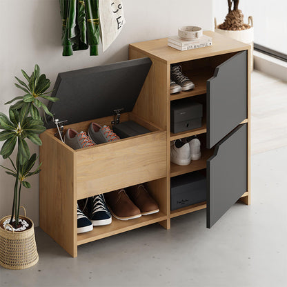 Παπουτσοθήκη Haven Megapap χρώμα sapphire oak - ανθρακί 101x35x80,4εκ. - Hippiehome.gr