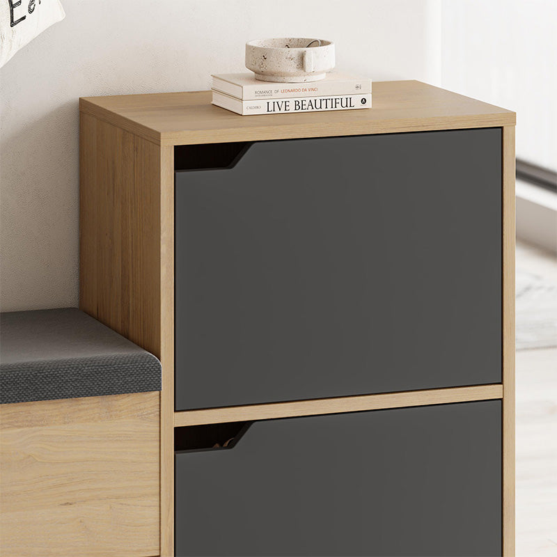 Παπουτσοθήκη Haven Megapap χρώμα sapphire oak - ανθρακί 101x35x80,4εκ. - Hippiehome.gr