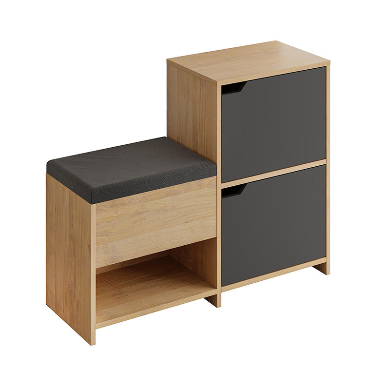 Παπουτσοθήκη Haven Megapap χρώμα sapphire oak - ανθρακί 101x35x80,4εκ. - Hippiehome.gr