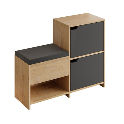 Παπουτσοθήκη Haven Megapap χρώμα sapphire oak - ανθρακί 101x35x80,4εκ. - Hippiehome.gr