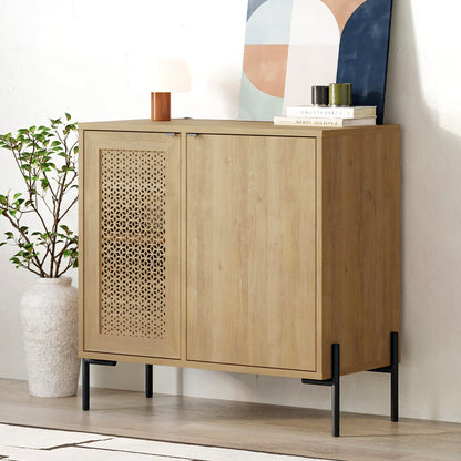 Μπουφές Naive Megapap χρώμα sapphire oak 80x40x80εκ. - Hippiehome.gr