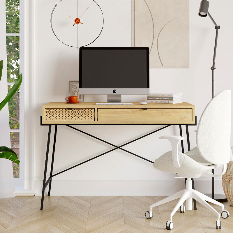 Γραφείο εργασίας Naive Megapap χρώμα sapphire oak 113,4x60x77,5εκ. - Hippiehome.gr