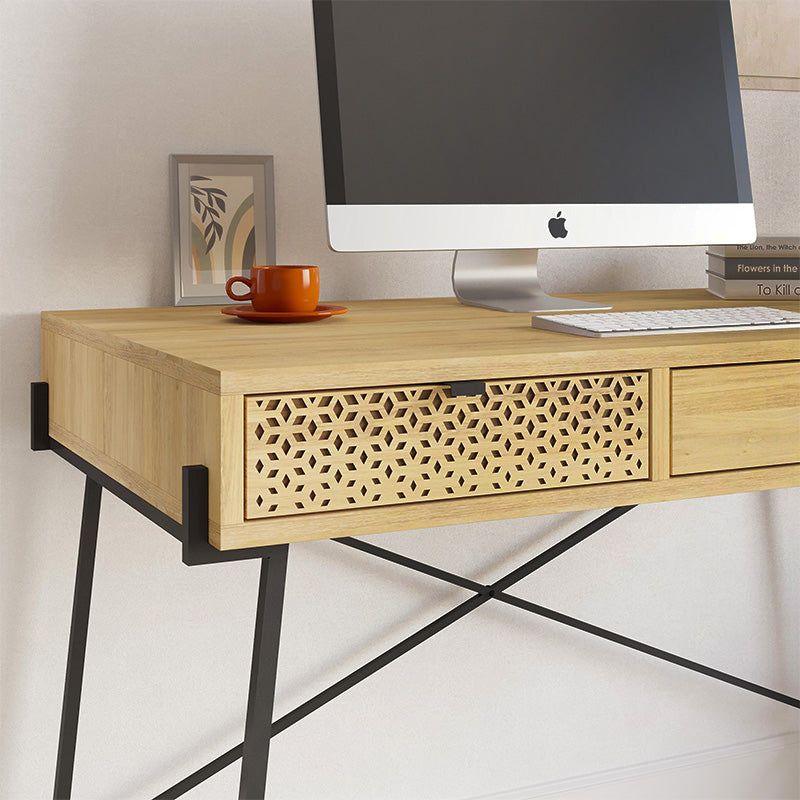 Γραφείο εργασίας Naive Megapap χρώμα sapphire oak 113,4x60x77,5εκ. - Hippiehome.gr