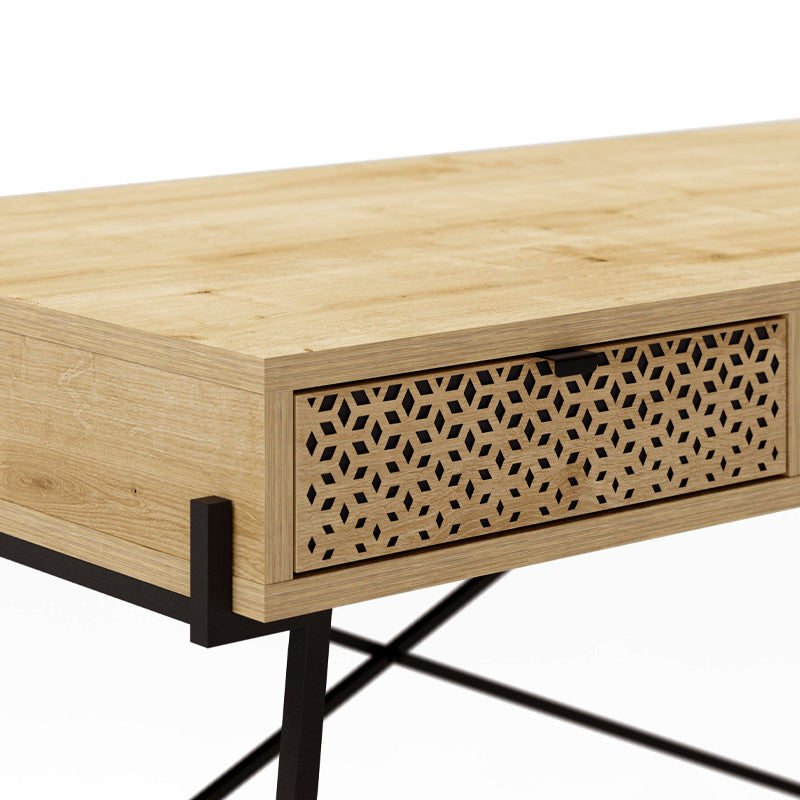 Γραφείο εργασίας Naive Megapap χρώμα sapphire oak 113,4x60x77,5εκ. - Hippiehome.gr