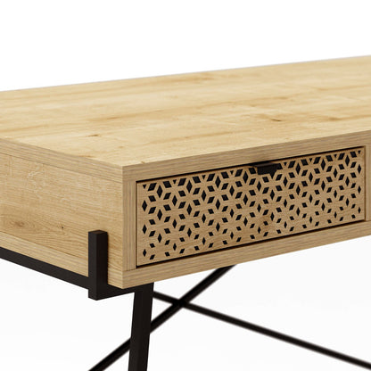 Γραφείο εργασίας Naive Megapap χρώμα sapphire oak 113,4x60x77,5εκ. - Hippiehome.gr