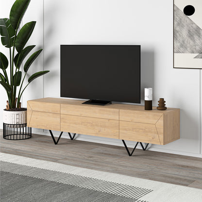Έπιπλο τηλεόρασης Jacomen Megapap χρώμα sapphire oak 160x35x43εκ. - Hippiehome.gr