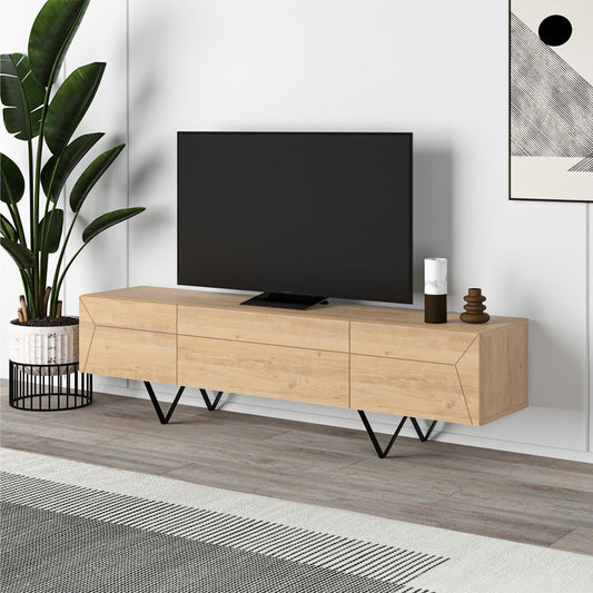 Έπιπλο τηλεόρασης Jacomen Megapap χρώμα sapphire oak 160x35x43εκ. - Hippiehome.gr