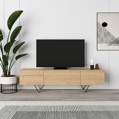 Έπιπλο τηλεόρασης Jacomen Megapap χρώμα sapphire oak 160x35x43εκ. - Hippiehome.gr