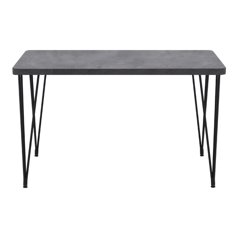Τραπέζι Roger Megapap Mdf - μεταλλικό χρώμα σκούρο γκρι σκυροδέματος 120x70x75εκ. - Hippiehome.gr