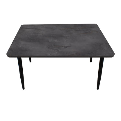 Τραπέζι Levico Megapap Mdf - μεταλλικό χρώμα σκούρο γκρι σκυροδέματος 130x75x75εκ. - Hippiehome.gr