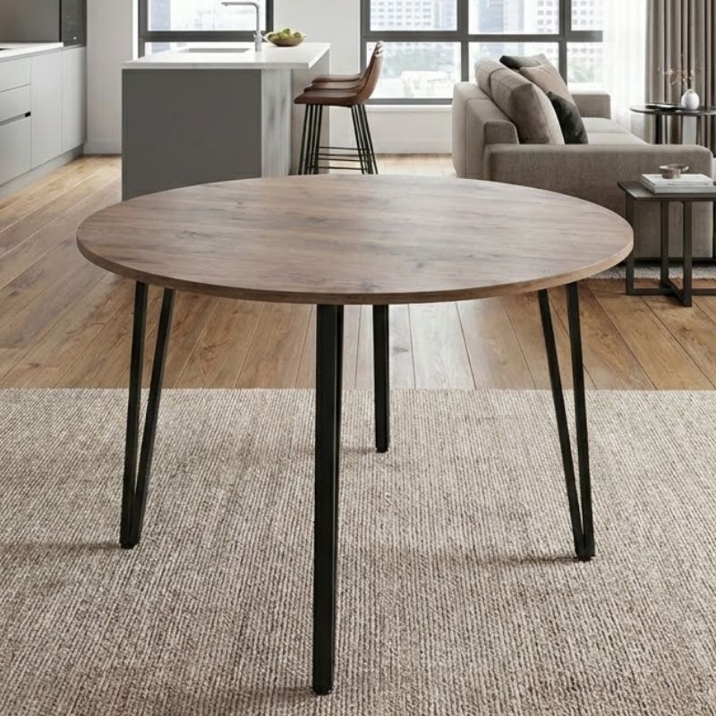 Τραπέζι Zeno Megapap χρώμα ακακίας Ø110x73,5εκ. - Hippiehome.gr