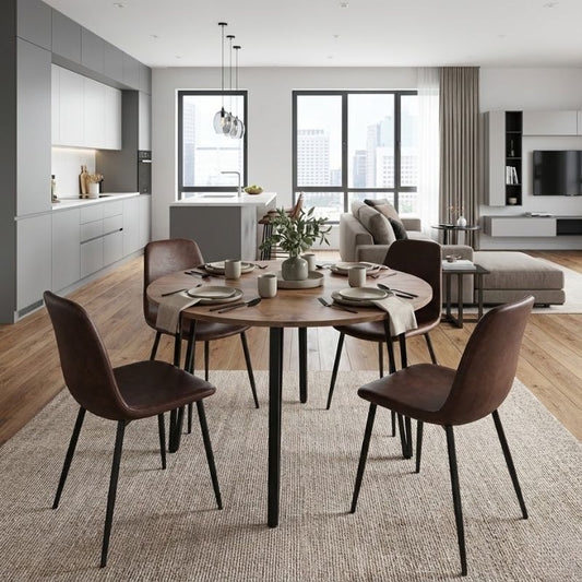 Τραπέζι Zeno Megapap χρώμα ακακίας Ø110x73,5εκ. - Hippiehome.gr