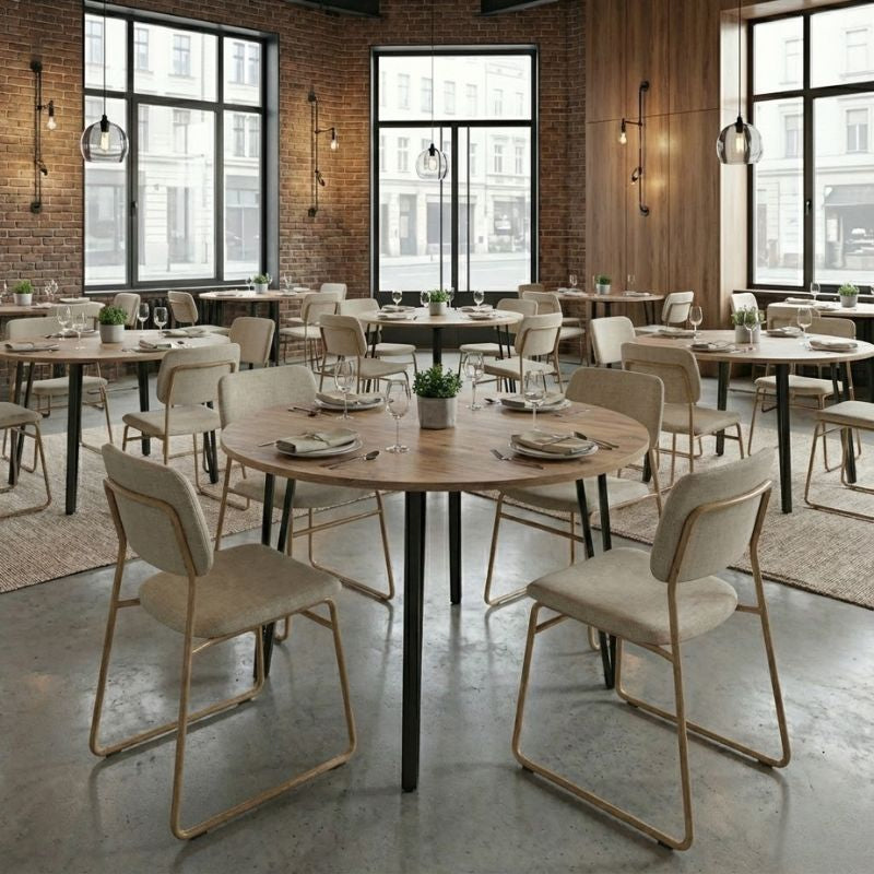 Τραπέζι Zeno Megapap χρώμα ακακίας Ø110x73,5εκ. - Hippiehome.gr