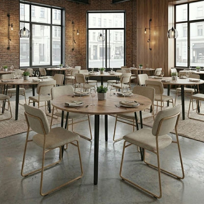 Τραπέζι Zeno Megapap χρώμα ακακίας Ø110x73,5εκ. - Hippiehome.gr