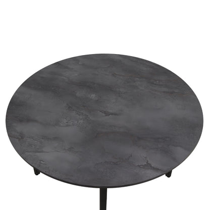 Τραπέζι Zeno Megapap χρώμα σκούρο γκρι σκυροδέματος Ø110x73,5εκ. - Hippiehome.gr