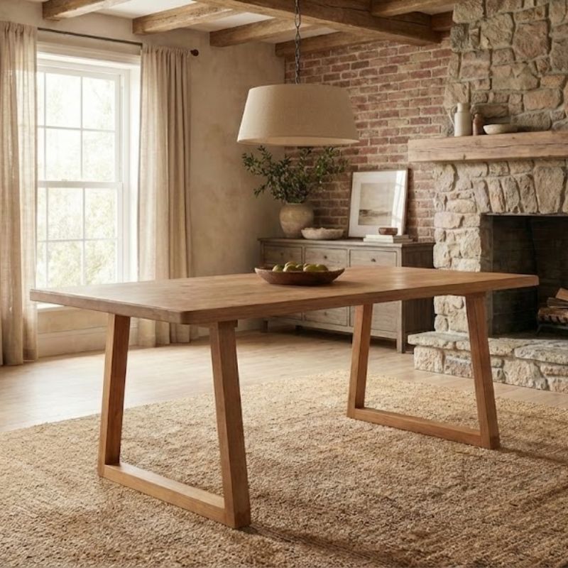 Τραπέζι Liora Megapap Mdf - ξύλινο χρώμα ακακίας 180x90x75εκ. - Hippiehome.gr