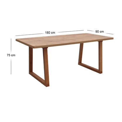 Τραπέζι Liora Megapap Mdf - ξύλινο χρώμα ακακίας 180x90x75εκ. - Hippiehome.gr