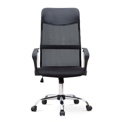 Καρέκλα γραφείου Marco Megapap με ύφασμα Mesh χρώμα μαύρο 62x59x110/120εκ. - Hippiehome.gr