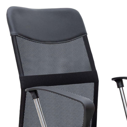 Καρέκλα γραφείου Franco Megapap με ύφασμα Mesh χρώμα μαύρο 59x57x95/105εκ. - Hippiehome.gr