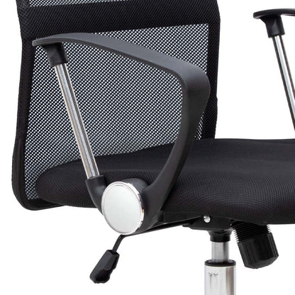 Καρέκλα γραφείου Franco Megapap με ύφασμα Mesh χρώμα μαύρο 59x57x95/105εκ. - Hippiehome.gr