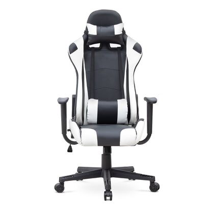 Καρέκλα γραφείου Gaming Alonso Megapap από τεχνόδερμα χρώμα λευκό - μαύρο 67x70x125/135 εκ. - Hippiehome.gr