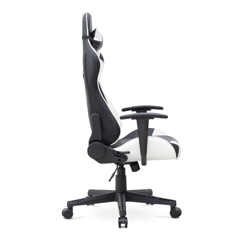 Καρέκλα γραφείου Gaming Alonso Megapap από τεχνόδερμα χρώμα λευκό - μαύρο 67x70x125/135 εκ. - Hippiehome.gr