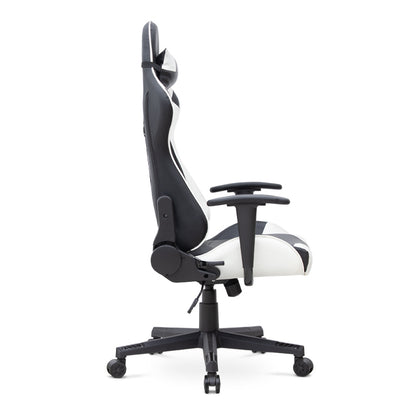 Καρέκλα γραφείου Gaming Alonso Megapap από τεχνόδερμα χρώμα λευκό - μαύρο 67x70x125/135 εκ. - Hippiehome.gr