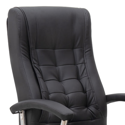 Καρέκλα γραφείου διευθυντική Vision Megapap από τεχνόδερμα χρώμα μαύρο 63x70x112/120εκ. - Hippiehome.gr
