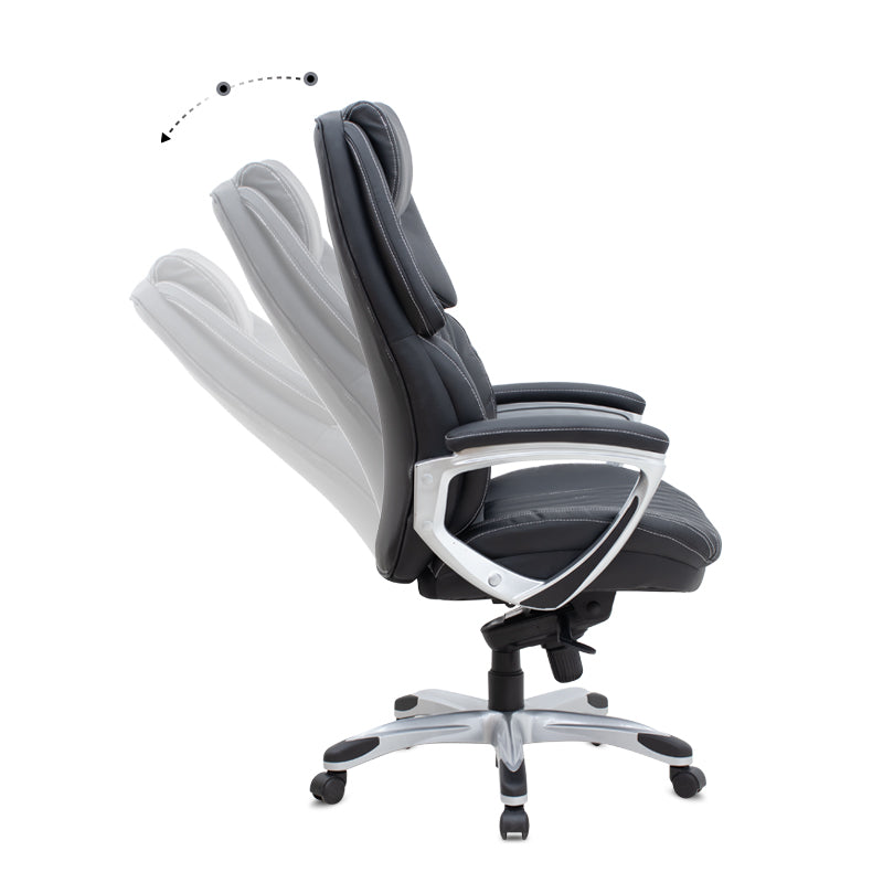 Καρέκλα γραφείου διευθυντική Duke Megapap από τεχνόδερμα χρώμα μαύρο 72x70x120/125εκ. - Hippiehome.gr