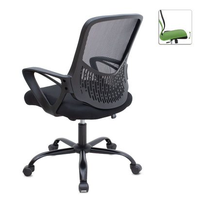 Καρέκλα γραφείου Freda Megapap με ύφασμα Mesh χρώμα μαύρο 65x65x90/100εκ. - Hippiehome.gr