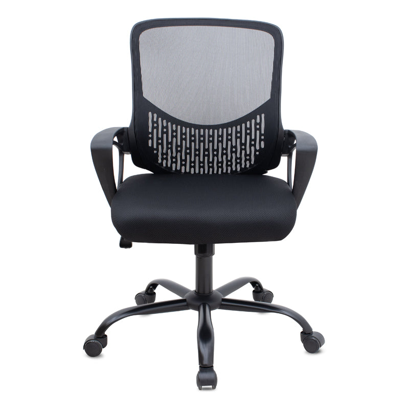 Καρέκλα γραφείου Freda Megapap με ύφασμα Mesh χρώμα μαύρο 65x65x90/100εκ. - Hippiehome.gr