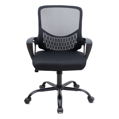 Καρέκλα γραφείου Freda Megapap με ύφασμα Mesh χρώμα μαύρο 65x65x90/100εκ. - Hippiehome.gr