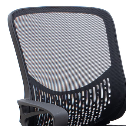 Καρέκλα γραφείου Freda Megapap με ύφασμα Mesh χρώμα μαύρο 65x65x90/100εκ. - Hippiehome.gr