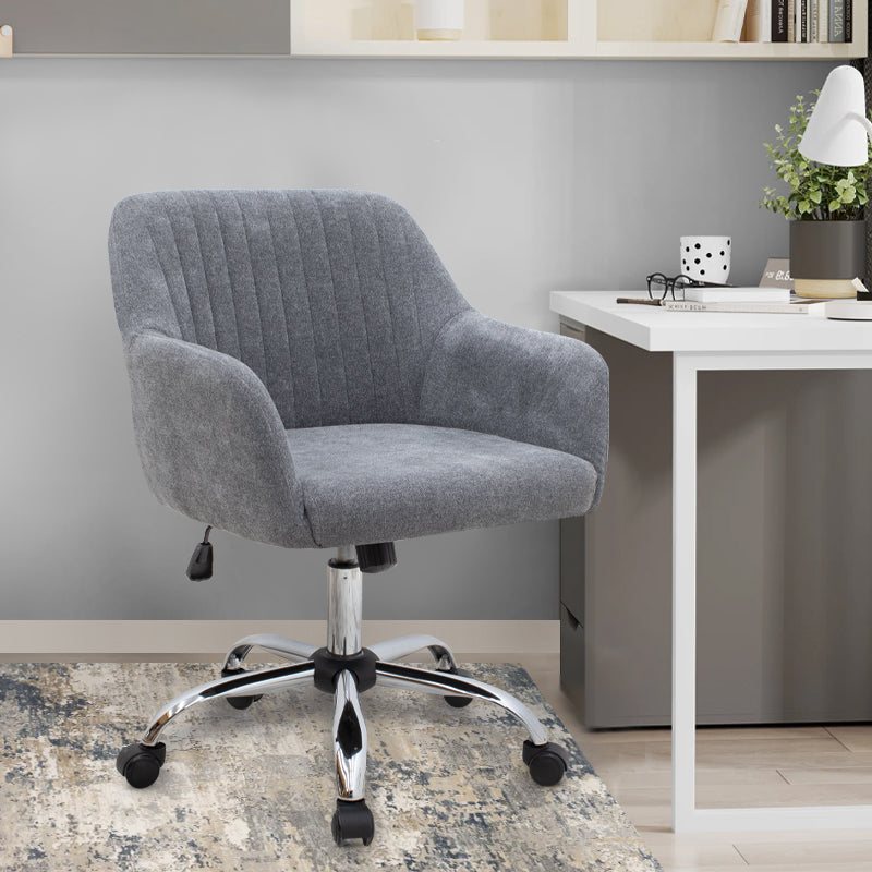 Καρέκλα γραφείου Lana Megapap υφασμάτινη χρώμα γκρι 61x61x80/90εκ. - Hippiehome.gr