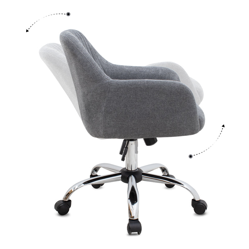 Καρέκλα γραφείου Lana Megapap υφασμάτινη χρώμα γκρι 61x61x80/90εκ. - Hippiehome.gr