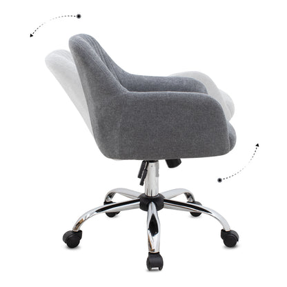Καρέκλα γραφείου Lana Megapap υφασμάτινη χρώμα γκρι 61x61x80/90εκ. - Hippiehome.gr