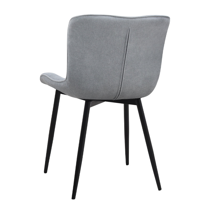 Καρέκλα τραπεζαρίας Chiara Megapap γκρι ύφασμα - μεταλλικό μαύρο πόδι 48x58x81εκ. - Hippiehome.gr