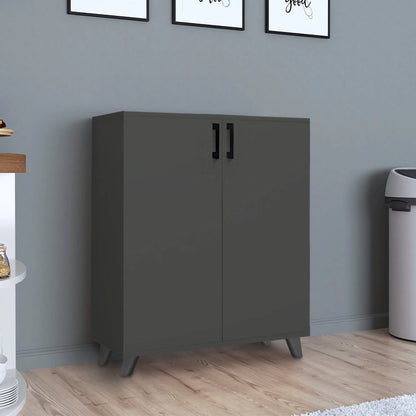 Ντουλάπι κουζίνας/μπάνιου - Παπουτσοθήκη Lilly Megapap χρώμα ανθρακί 72x32,5x88εκ. - Hippiehome.gr