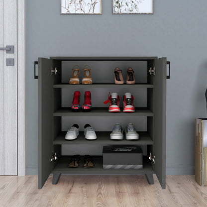 Ντουλάπι κουζίνας/μπάνιου - Παπουτσοθήκη Lilly Megapap χρώμα ανθρακί 72x32,5x88εκ. - Hippiehome.gr