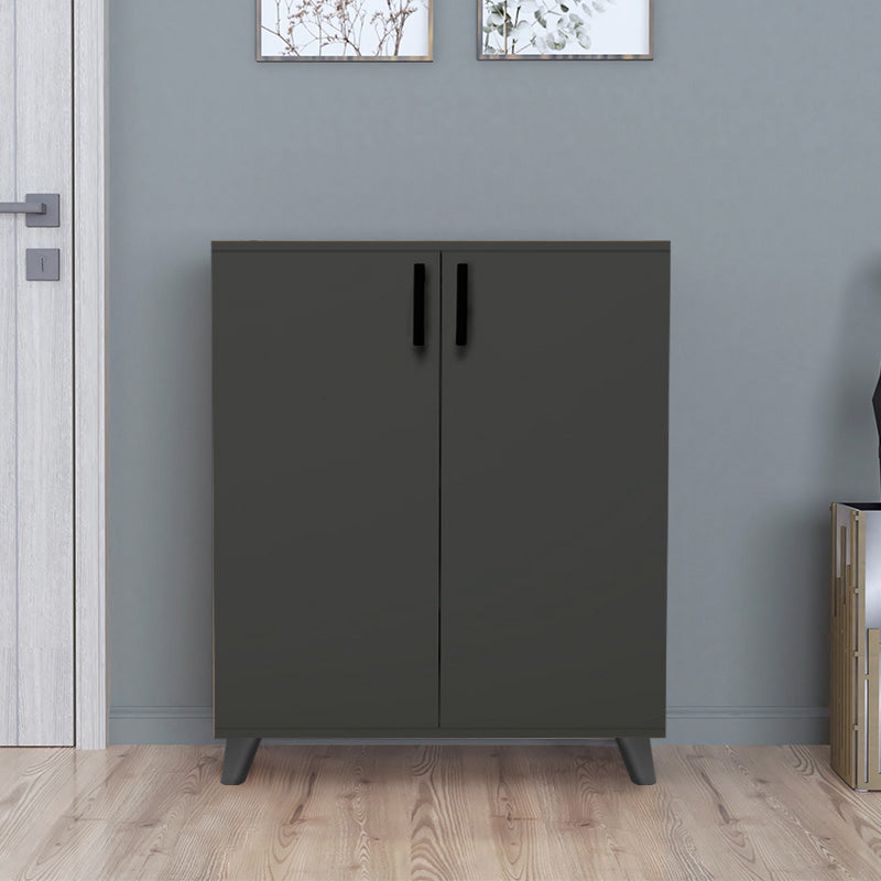 Ντουλάπι κουζίνας/μπάνιου - Παπουτσοθήκη Lilly Megapap χρώμα ανθρακί 72x32,5x88εκ. - Hippiehome.gr