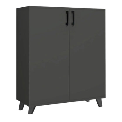 Ντουλάπι κουζίνας/μπάνιου - Παπουτσοθήκη Lilly Megapap χρώμα ανθρακί 72x32,5x88εκ. - Hippiehome.gr